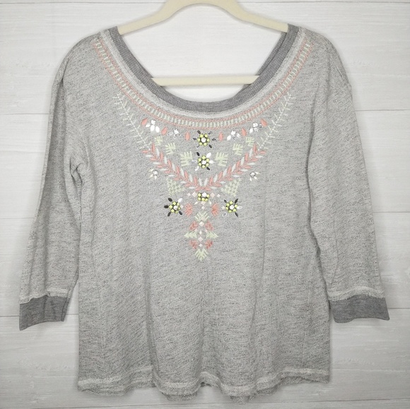 Miss Me Enchanted Embroidery Boho Top Size S - Picture 3 of 8
